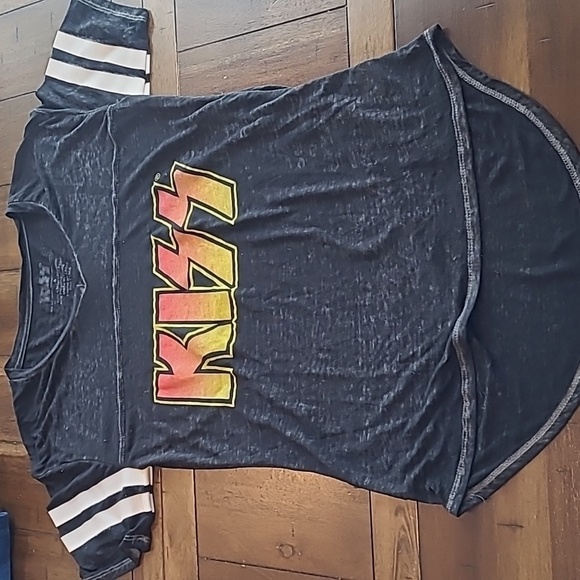 KISS black burnout t shirt S - Picture 5 of 6